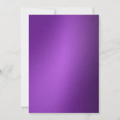 Metallische Lila Kreuzheiligkeitsbestätigung Einladung (Rückseite)