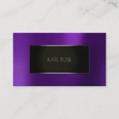 Metallische Lila Pflaumenschwarze Champaign Frame Visitenkarte (Vorderseite)