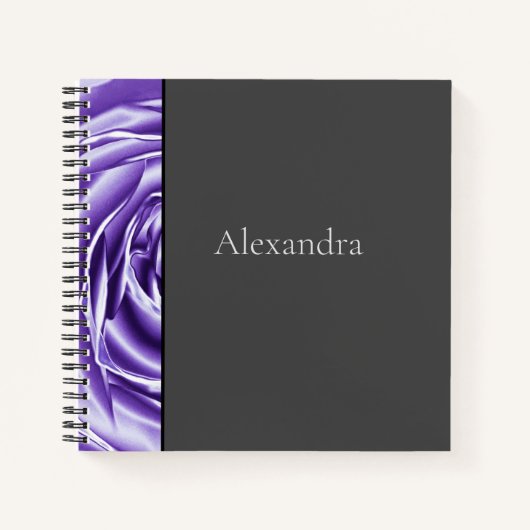 Metallische Lila Rose Spiral Notebook Notizblock (Vorderseite)