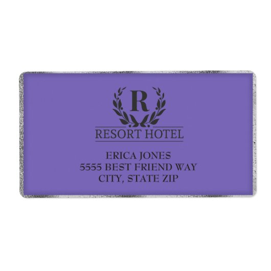 Metallische Lila und Silber-Add-Logos und Hintergr (Vorne)