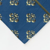 Metallische Lilie (Gold) Fleecedecke (Ecke)