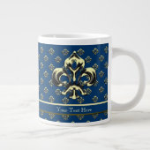 Metallische Lilie (Gold) Jumbo-Tasse (Rechts)