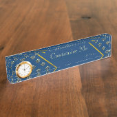 Metallische Lilie (Gold) Namensplakette (Seite)