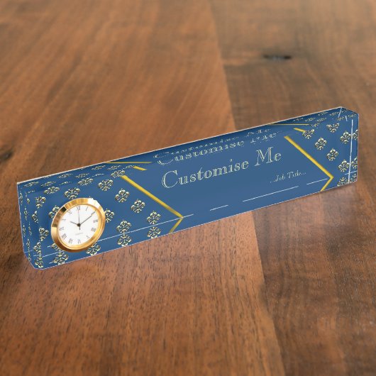 Metallische Lilie (Gold) Namensplakette (Seite)