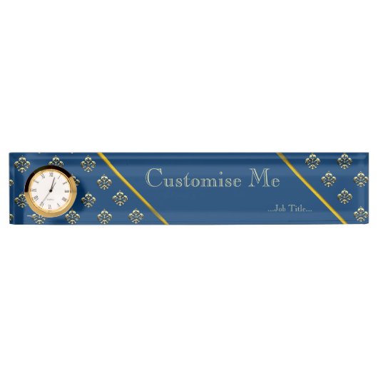 Metallische Lilie (Gold) Namensplakette (Vorderseite)