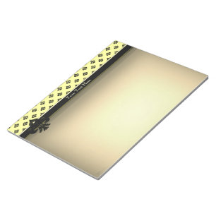 Metallische Lilie (schwarz) Notizblock