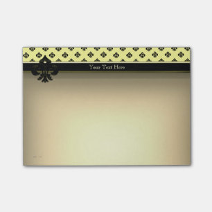 Metallische Lilie (Schwarzes) Post-it Klebezettel
