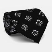 Metallische Lilie (Silber) Krawatte (Gerollt)