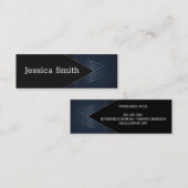 Metallische Linien | Elegante Geometrie Mini Visitenkarte (Vorne/Hinten)