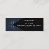 Metallische Linien | Elegante Geometrie Mini Visitenkarte (Rückseite)