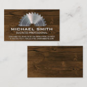 Metallische Lumbersäge | Holzplatte Visitenkarte (Vorne/Hinten)