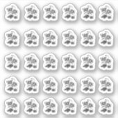 Metallische Magnolia-Sticker Aufkleber (Vorderseite)