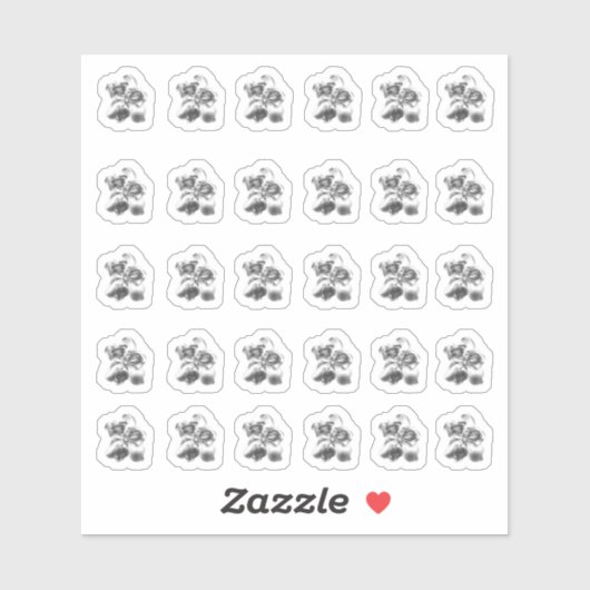 Metallische Magnolia-Sticker Aufkleber (Blatt)