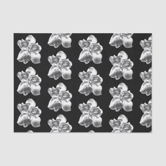 Metallische Magnolien auf Gewebepapier Seidenpapier (Vorderseite)