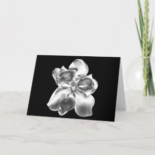 Metallische Magnolien-Blume auf leerer Karte