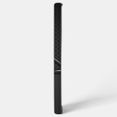 Metallische Mashtextur Silver Dynamic Line Akzente Samsung Galaxy Hülle (Linke Seite)