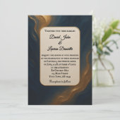 Metallische Maus Foto Hochzeitseinladung Einladung (Stehend Vorderseite)