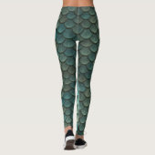 Metallische Meerjungfrau-Leggings Leggings (Rückseite)