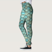 Metallische Meerjungfrau-Leggings Leggings (Links)