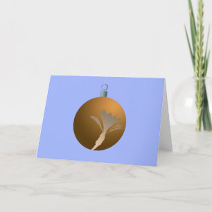 Metallische Messingdatum Palm Xmas Treateball Feiertagskarte