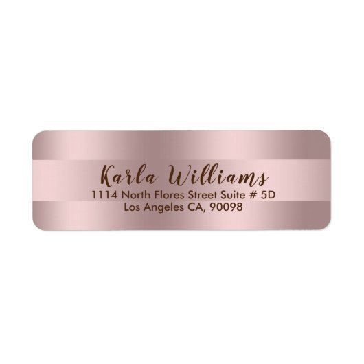 Metallische moderne Rose-Gold-Streifen-Muster (Vorne)