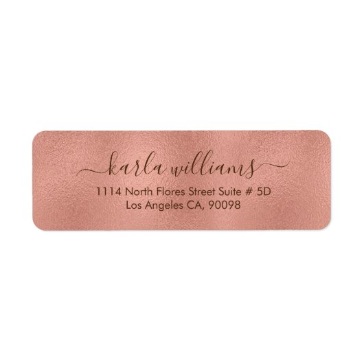 Metallische moderne Rose-Gold-Textur (Vorne)