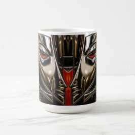 Metallische Muse Bronze und Rot Kaffeetasse