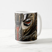 Metallische Muse Bronze und Rot Kaffeetasse (VorderseiteRechts)