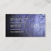 Metallische Nassautooberfläche  Visitenkarte (Rückseite)