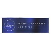 Metallische Navy Blue-Magnet-Titel mit eigenem Log Namenschild (Vorderseite)