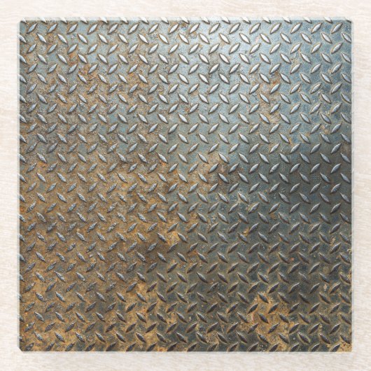 Metallische Oberfläche, reflektierender Texturhint Glasuntersetzer (Vorderseite)