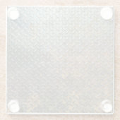 Metallische Oberfläche, reflektierender Texturhint Glasuntersetzer (Rückseite)