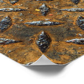 Metallische Oberfläche, reflektierender Texturhint Poster (Ecke)