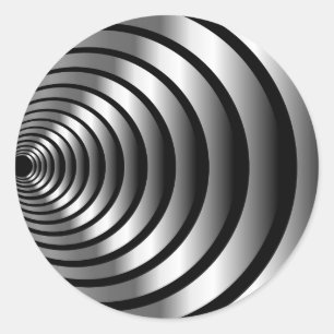 Metallische optische Täuschung Runder Aufkleber