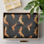 Metallische Orangenmäntel und schwarze Halloween-D Seidenpapier (Geschenk)