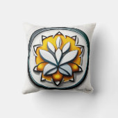 Metallische Orchidee: Eine rosa und gelbe Extravag Kissen (Rückseite)