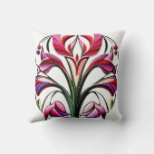 Metallische Orchidee: Eine rosa und gelbe Extravag Kissen (Rückseite)