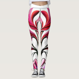 Metallische Orchidee: Eine rosa und gelbe Extravag Leggings