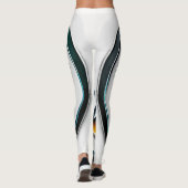 Metallische Orchidee: Eine rosa und gelbe Extravag Leggings (Rückseite)