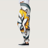 Metallische Orchidee: Eine rosa und gelbe Extravag Leggings (Links)