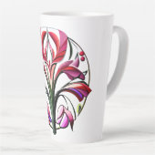 Metallische Orchidee: Eine rosa und gelbe Extravag Milchtasse (Rechte Ecke)