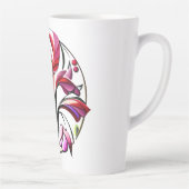 Metallische Orchidee: Eine rosa und gelbe Extravag Milchtasse (Rechts)