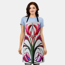 Metallische Orchidee: Eine rosa und gelbe Extravag Schürze