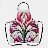 Metallische Orchidee: Eine rosa und gelbe Extravag Schürze (Vorderseite)