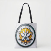 Metallische Orchidee: Eine rosa und gelbe Extravag Tasche (Vorderseite)