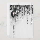 Metallische Party Balloons Rustikale Ivy Babydusch Einladung (Rückseite)