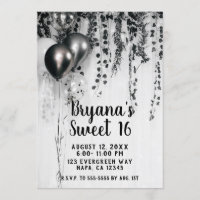 Metallische Party Balloons Rustikale Ivy White Swe