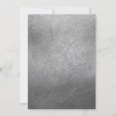 Metallische Party Einladung des Silberjubiläums (Rückseite)