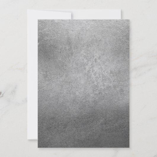 Metallische Party Einladung des Silberjubiläums (Rückseite)