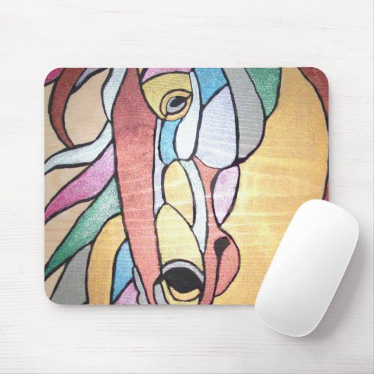 Metallische Pferdemousepad Mousepad (Mit Mouse)